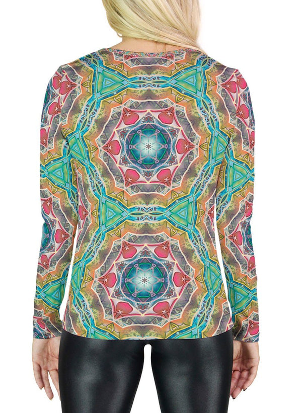 Call to Evolve Patterned Womens Long Sleeve