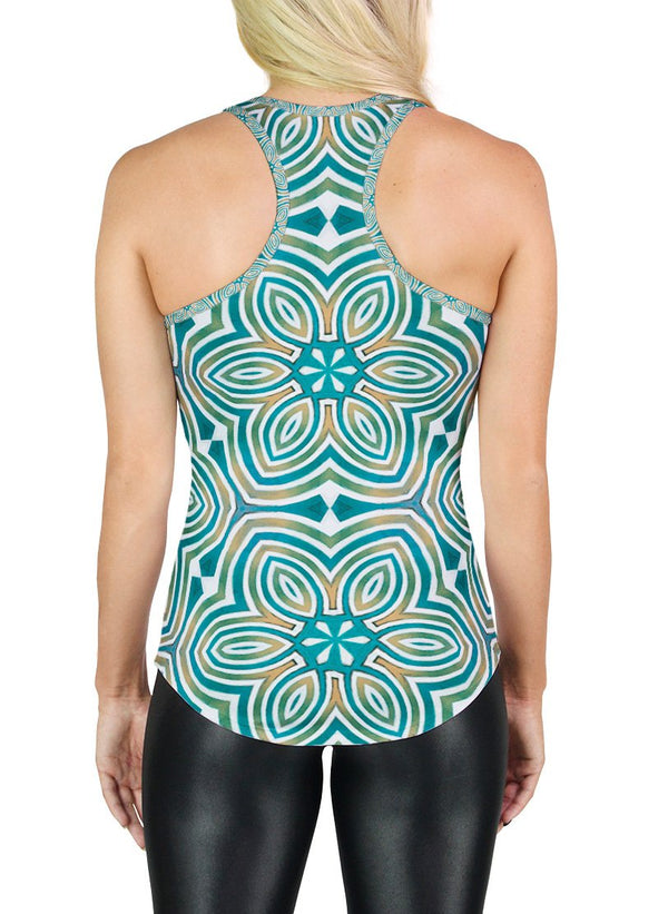 The Sun Shines for All Without Reservation Patterned Racerback Tank