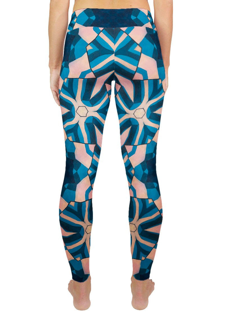 Frosted Fuck-Spokes Patterned Active Leggings