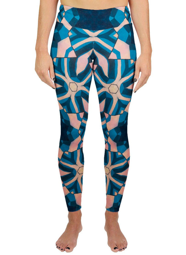 Frosted Fuck-Spokes Patterned Active Leggings