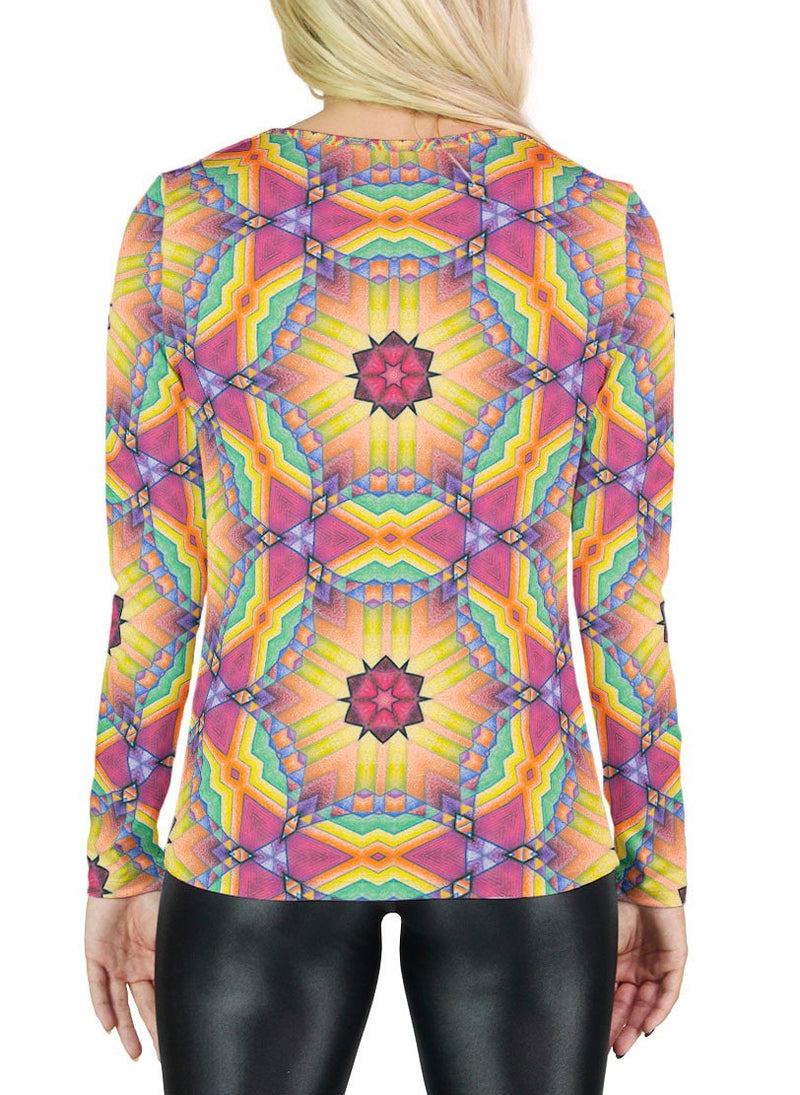 Universal Mind Patterned Womens Long Sleeve