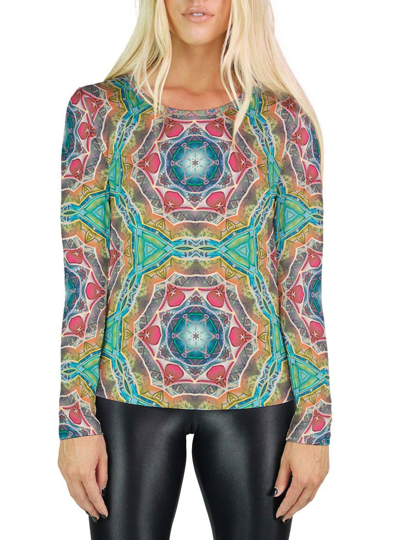 Call to Evolve Patterned Womens Long Sleeve